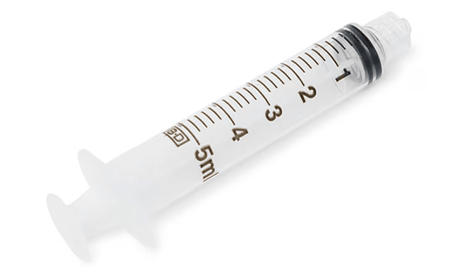 BD Luer-Lok Syringe, Sterile, Single Use, 5 mL, Latex-Free