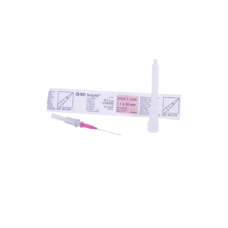 BD Insyte™ IV Catheter 20 G x 1.16 in. (1.1 mm x 30 mm) with BD Vialon™ Catheter Material, sterile, single use