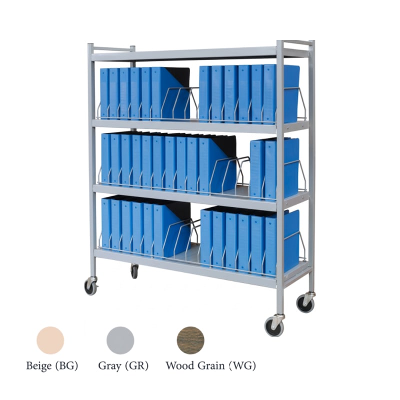 260 Series Economy Mobile Chart Rack – 45 Capacity (3x15 Configuration)