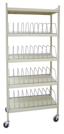 260 Series Economy Mobile Chart Rack 60 Capacity 4 x15