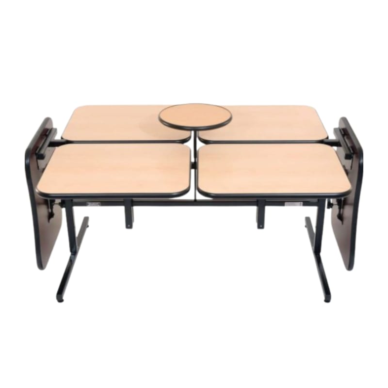 Modular Positioning Tables - Adjustable 4 Seater with  Central Turntable and 2 Extensions