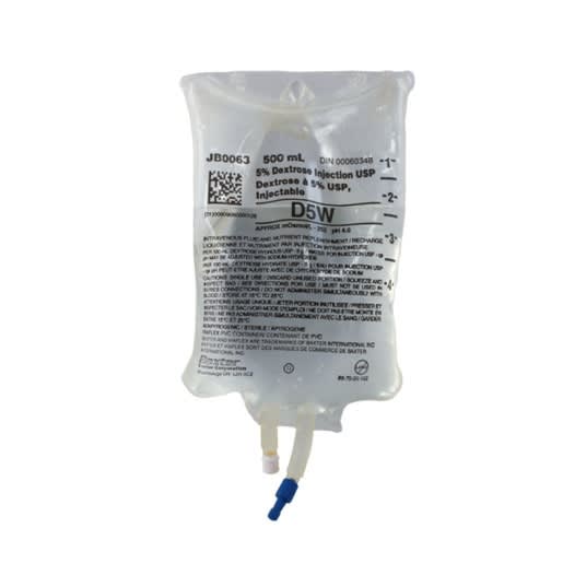 5% Dextrose Injection, USP, 500 mL