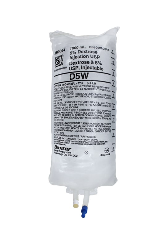5% Dextrose Injection, USP, 1000 mL