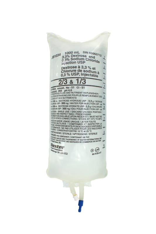 3.3% Dextrose and 0.3% Sodium Chloride Injection, USP, 1000 mL