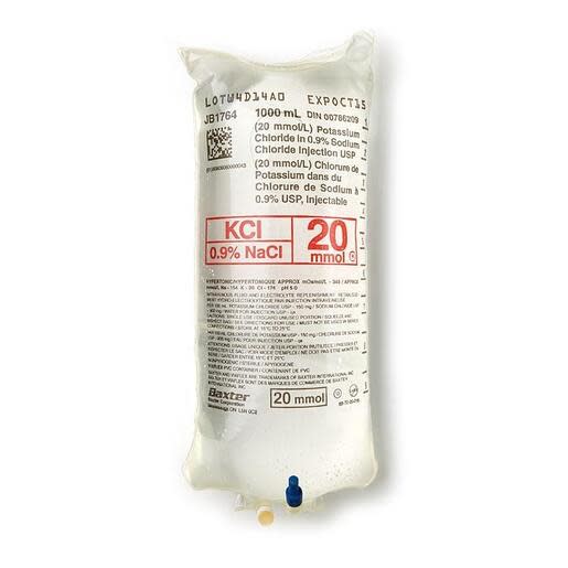 Baxter 20 mmol/L Potassium Chloride in 0.9% Sodium Chloride Injection, USP, 1000 mL