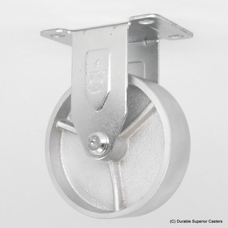 4"X1-1/4" CAST IRON RIGID CASTER