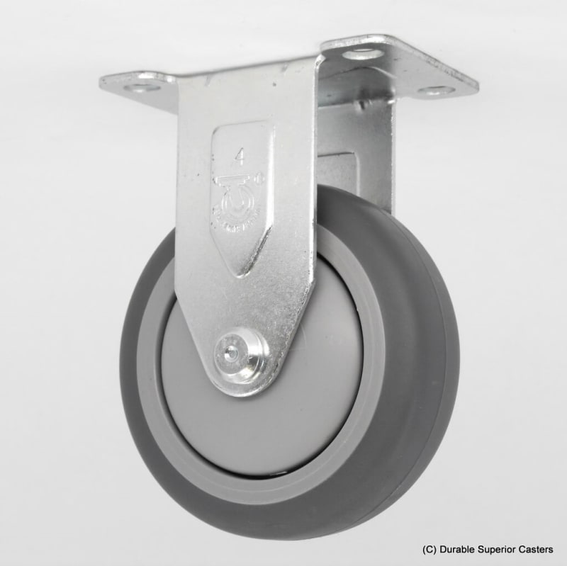 3-1/2" x 1-1/4" THERMOPLASTIC RUBBER RIGID CASTER