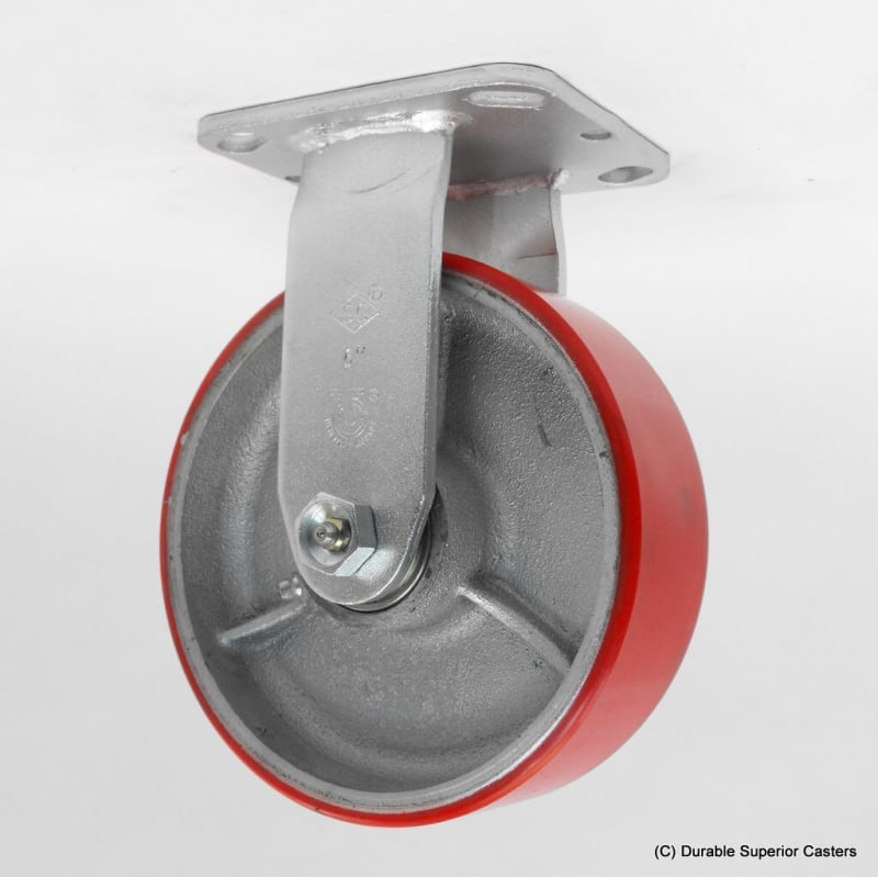 4" x 2" POLY ON IRON RIGID CASTER