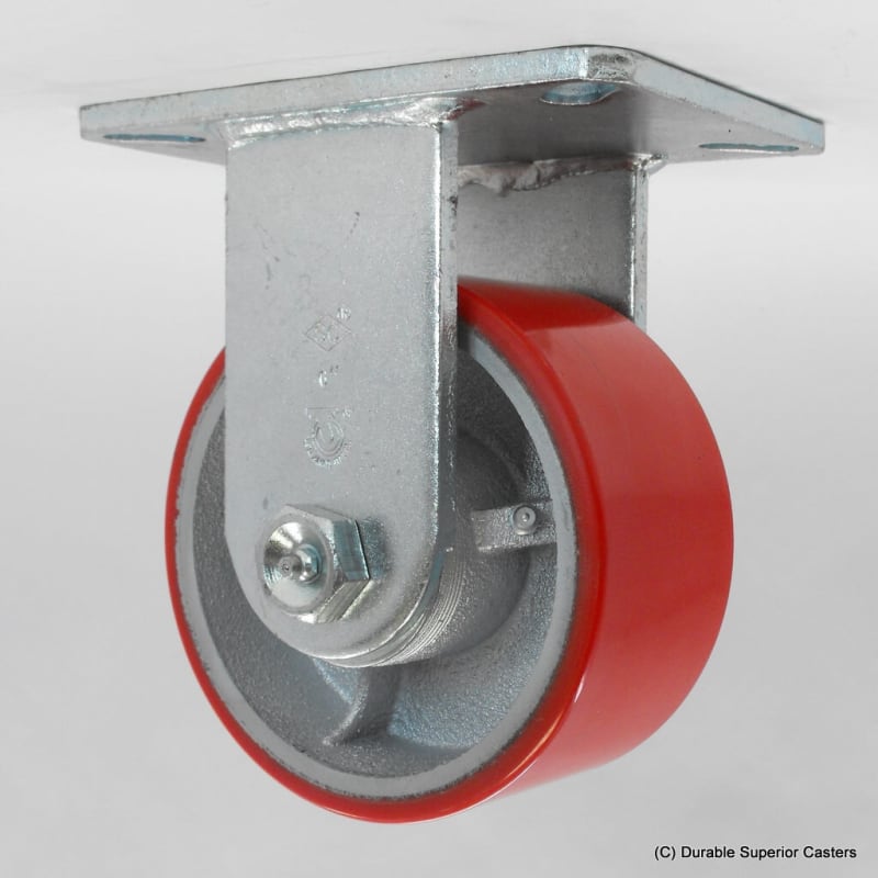 photo of 6"X3" POLY ON IRON RIGID CASTER