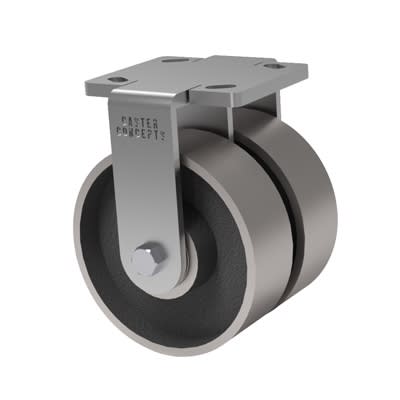 photo of MAX DUTY 10X4 FORGED STEEL DUAL WHEEL RIGID CASTER