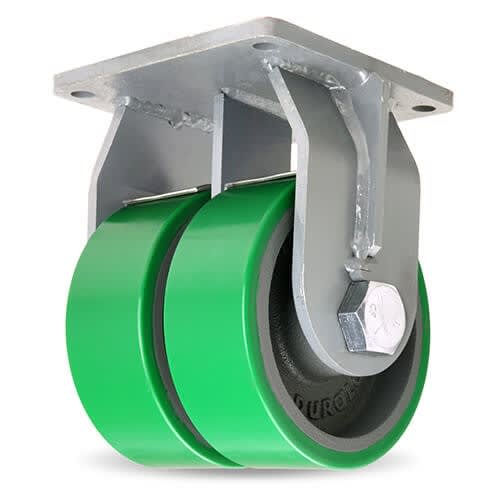 photo of MAX DUTY 12X3 POLY ON IRON DUAL WHEEL RIGID CASTER