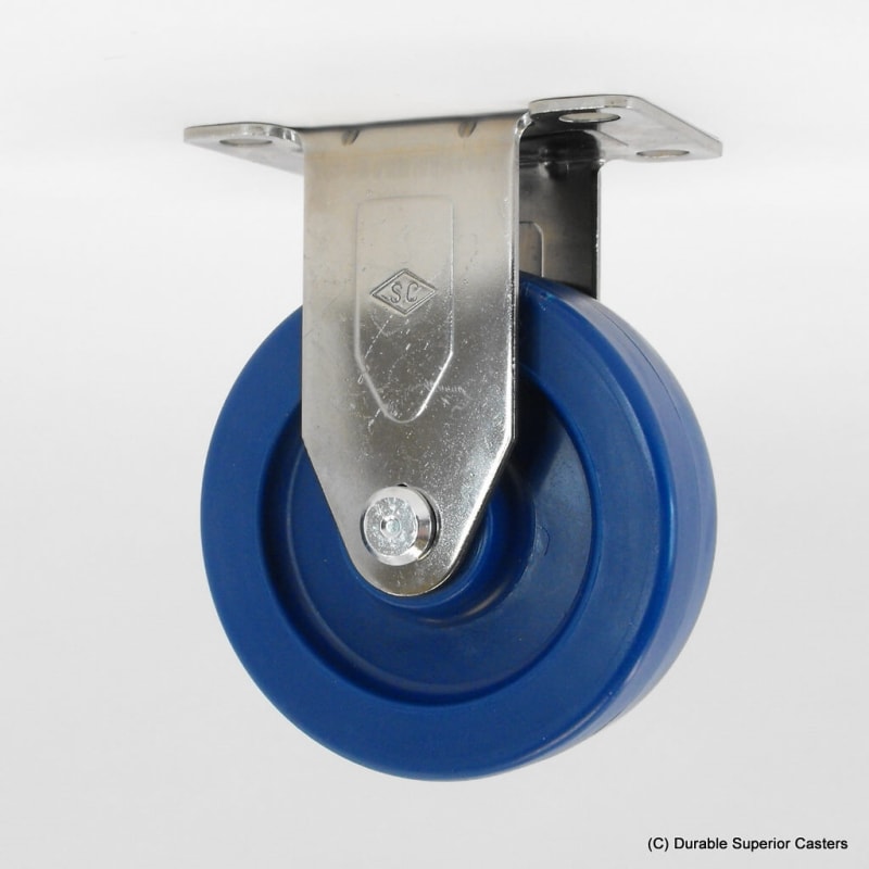 4"X1-1/4" SOLID POLYURETHANE RIGID  CASTER