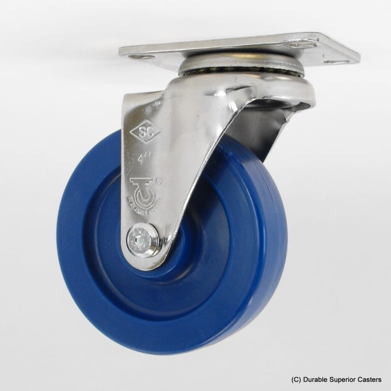 4"X1-1/4" SOLID POLYURETHANE SWIVEL CASTER