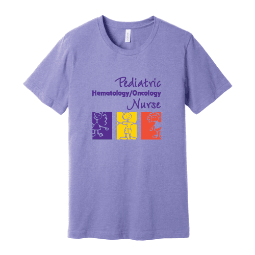 Purple Hematology/Oncology Nurse T-Shirt (Made to Order)