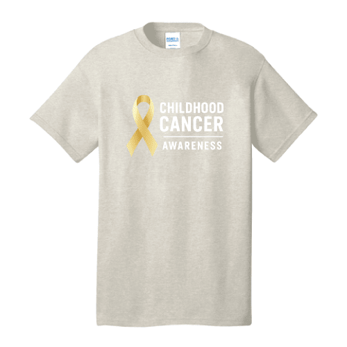 Light Gray Childhood Cancer Awareness T-shirt (Made to Order)