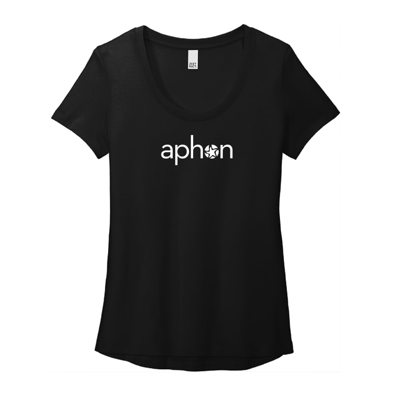 Black Scoop Neck Tee (PHG100)