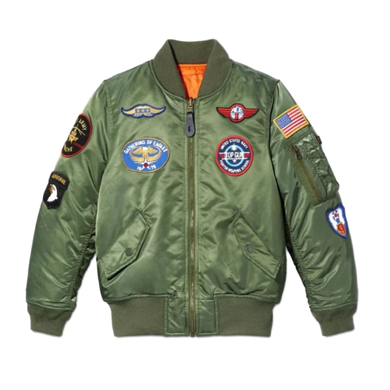 Alpha Youth MA-1 Jacket with Patches - YJM21001C1