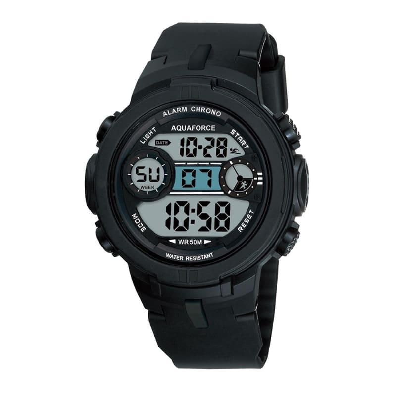 Aquaforce Digital Watch 26-007 water resistant military tactical watch with LED light