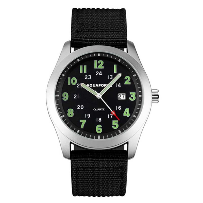 Aquaforce Analog Quartz Watch 31-002 with luminous dial and nylon tactical strap