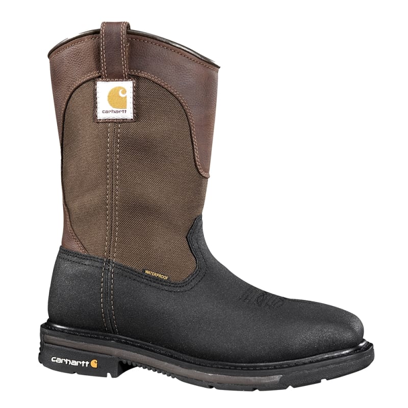 Carhartt Rugged Flex 11 Inch Square Steel Toe Waterproof Pull On Wellington Work Boot CMP1258