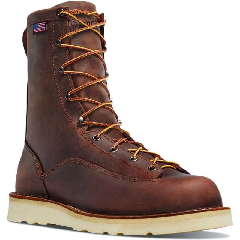 Danner Bull Run 8 Inch Plain Toe Wedge Sole Work Boot 15556