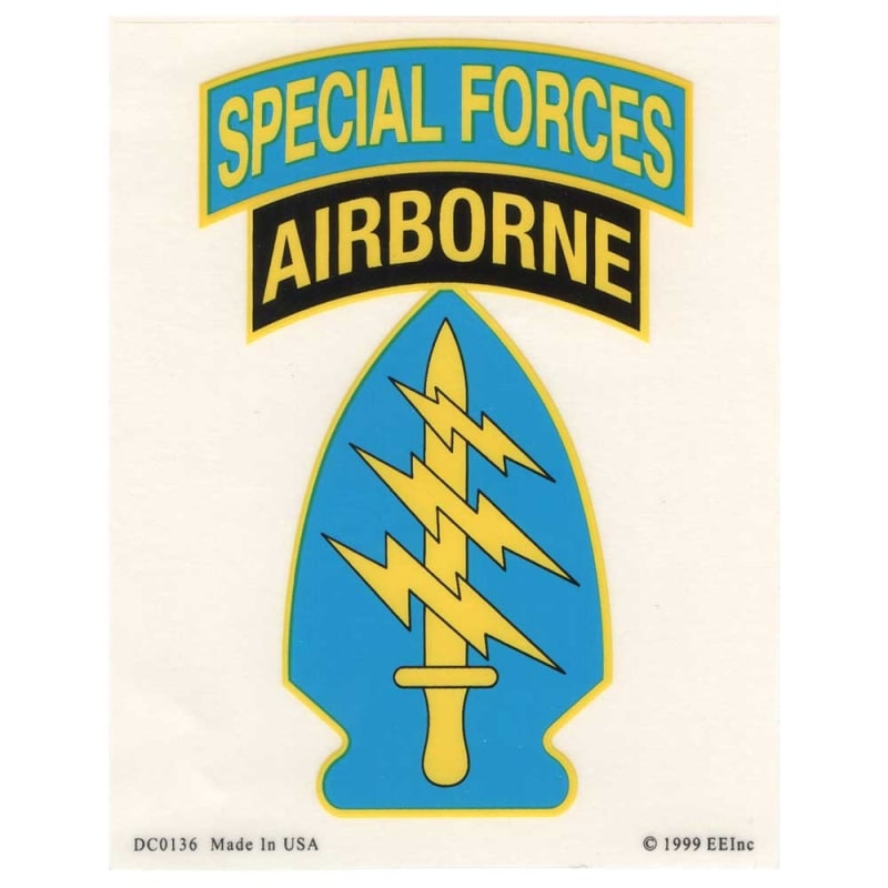 U.S. Army Special Forces Airborne Sticker DC0136
