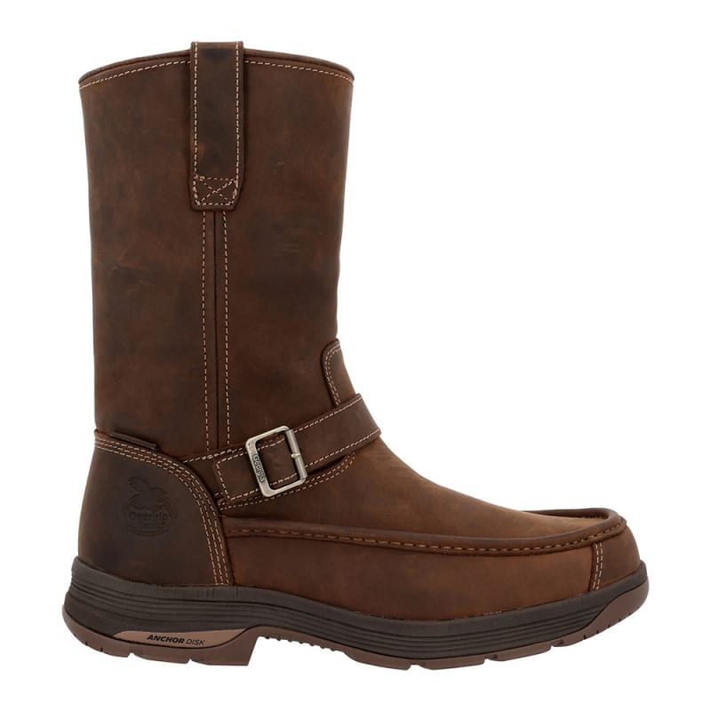 Georgia Athens SuperLyte 11 Inch Soft Toe Waterproof Wellington Pull On Side Zipper Work Boot GB00723