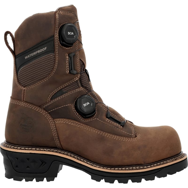 Georgia LTX Logger 9 Inch Composite Toe Waterproof BOA Slip Resistant Work Boot GB00732