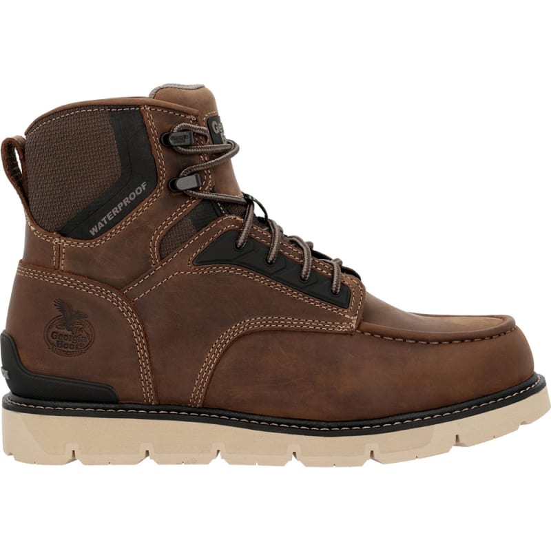 Georgia Carbon Flex 6 Inch Moc Toe Waterproof Wedge Slip Resistant Work Boot GB00728