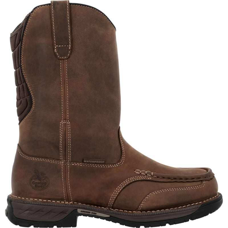 Georgia Athens 360 11 Inch Moc Toe And Nano Composite Toe Waterproof Pull On Work Boot GB00739