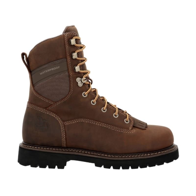 Georgia Low Heel Logger 9 Inch Waterproof Lace Up Soft Toe Work Boot GB00719