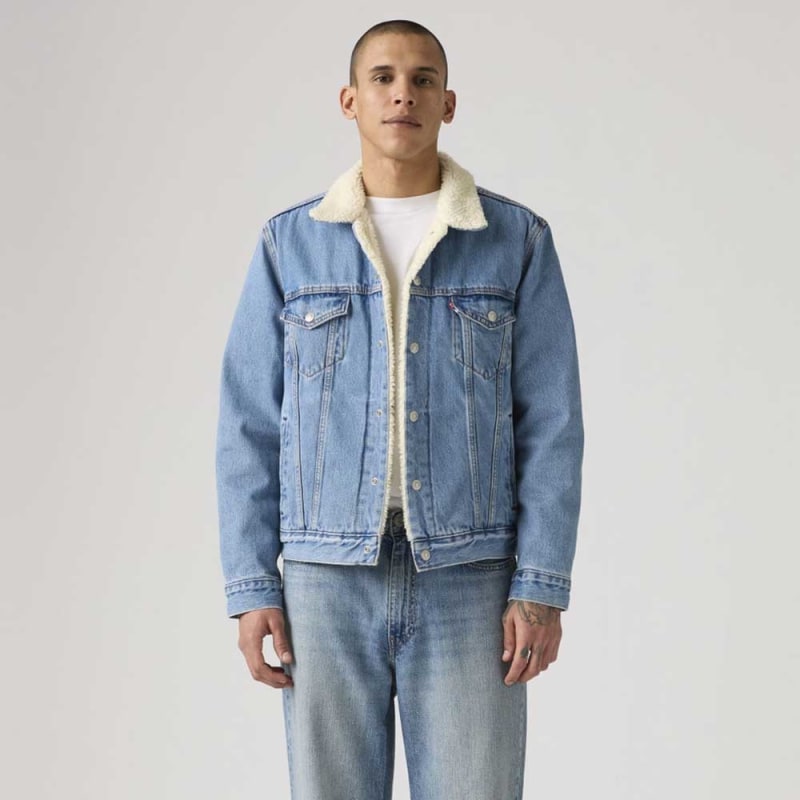 Levis Sherpa Trucker Light Stonewash Jacket 16365-0287