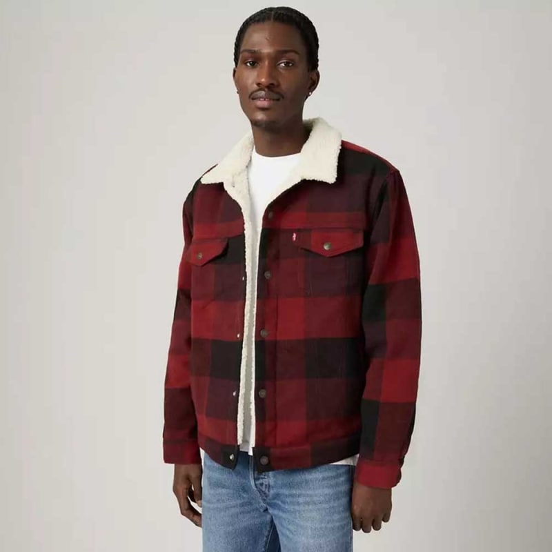 Levis Relaxed Fit TR Laredo Plaid Decadent Chocolate A6030-0011