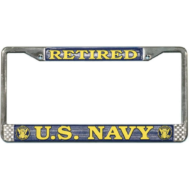 US Navy Retired License Plate Frame LFN04