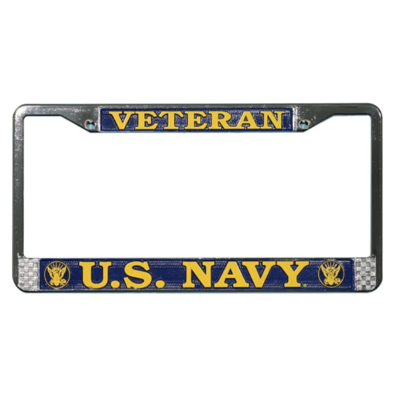 US Navy Veteran License Plate Frame LFNV