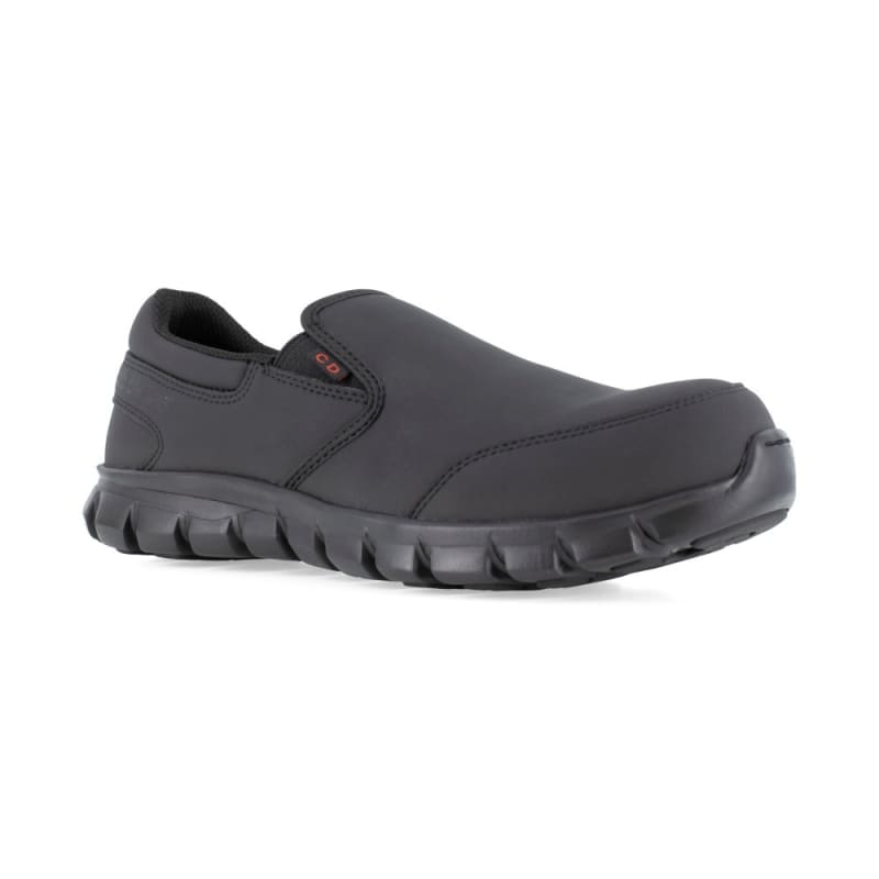 Reebok Sublite Cushion Composite Toe Slip On Conductive Athletic Work Shoe RB4044