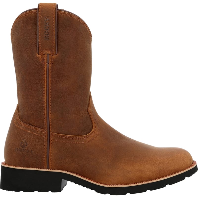 Rocky Monocrepe 9 Inch Round Toe Unlined Pull On Western Work Boot RKW0461
