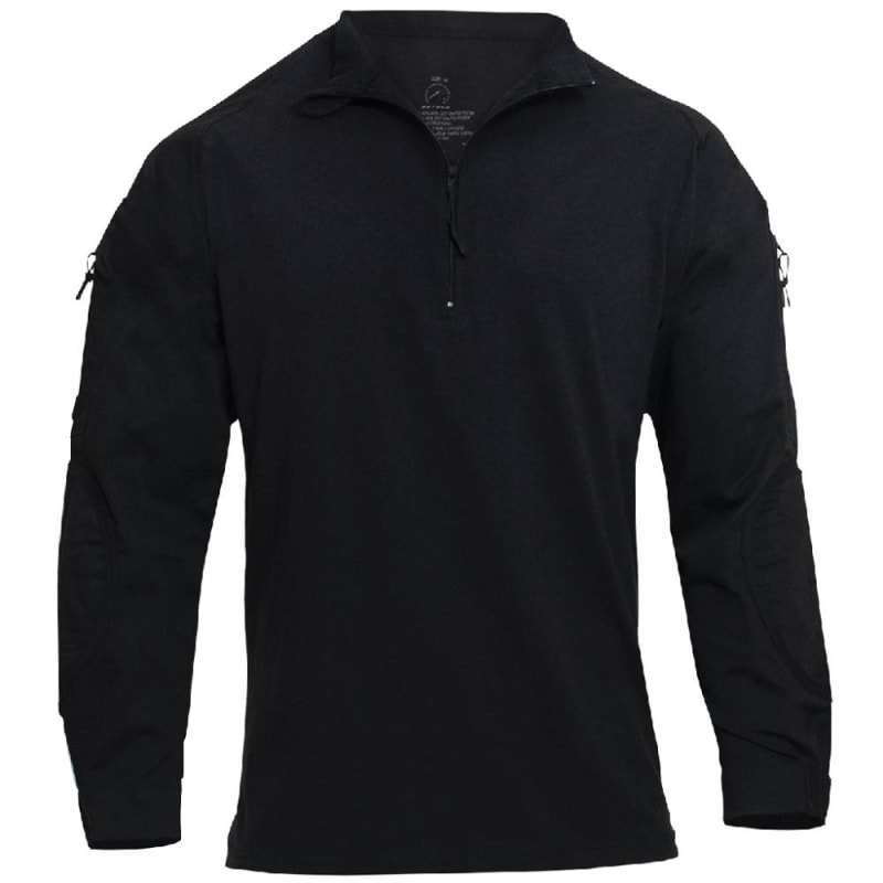 Rothco Black Zip Combat Shirt 10216
