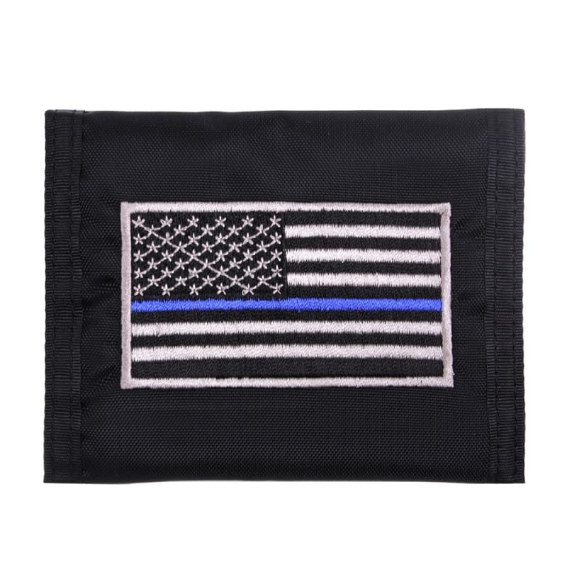 Rothco Thin Blue Line Flag Nylon Commando Wallet 10649