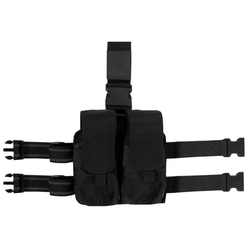 Rothco Black Drop Leg Double Mag Pouch - 10790