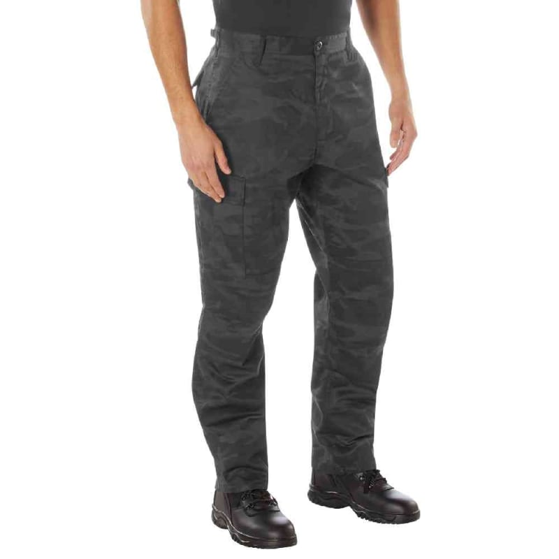 Rothco Midnight Black Camo Tactical BDU Pants 12012