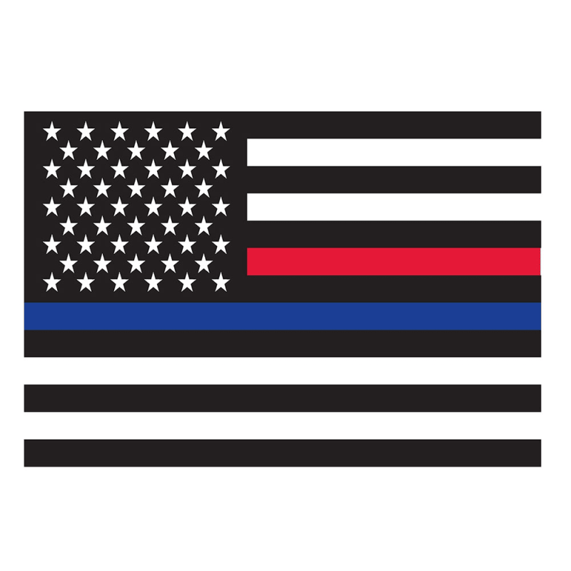 Rothco Thin Red and Blue Line Flag Decal 1292
