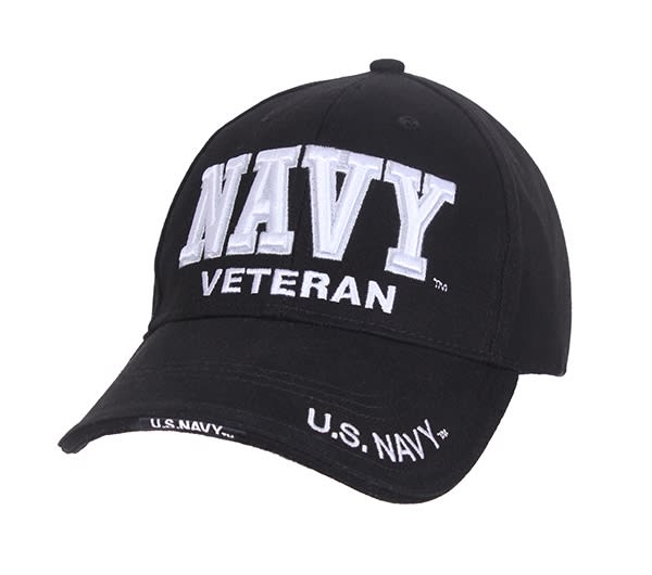 Rothco Black Deluxe Navy Veteran Low Profile Cap 3953