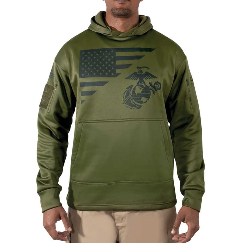 Rothco US Flag / USMC Concealed Carry Hoodie  41670