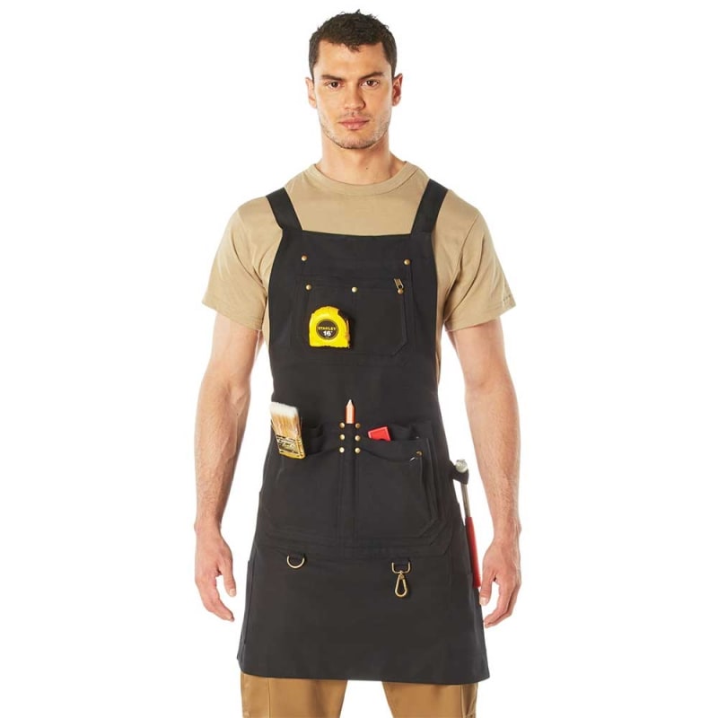 Rothco Black Canvas Full Work Apron 42028
