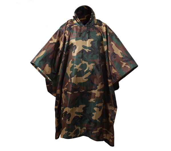 Rothco Woodland Camo Poncho Rip-Stop 4858