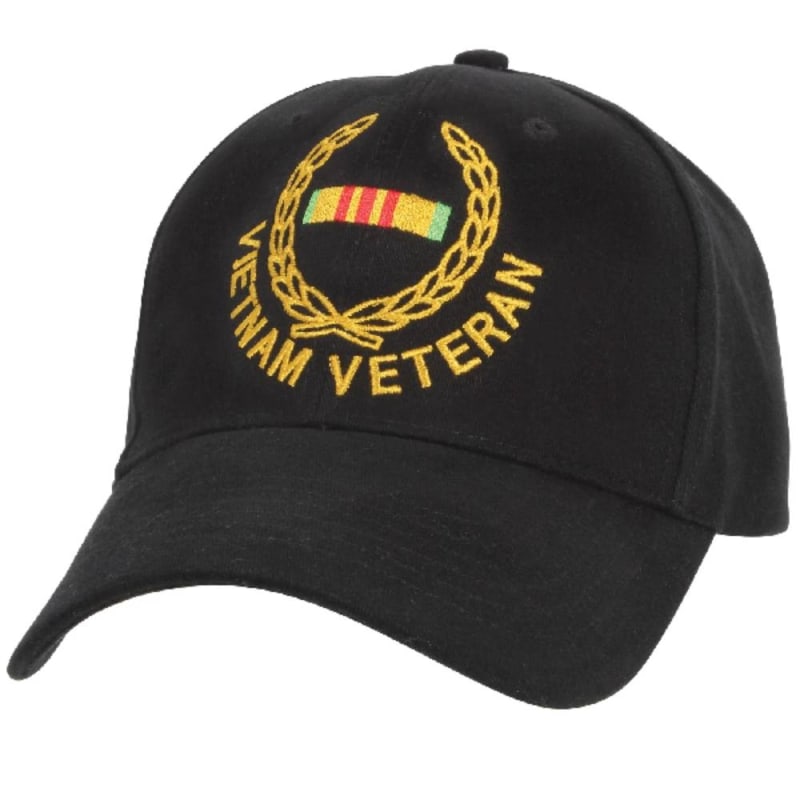 Rothco Black Vietnam Veteran Insignia Cap 5320