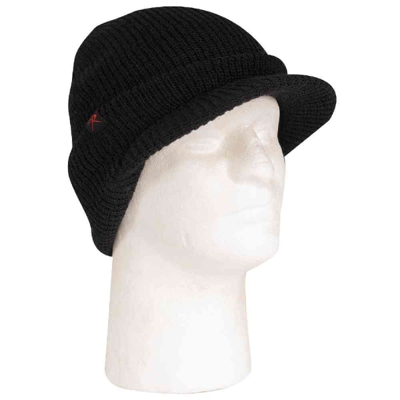 Rothco Wool Watch Cap with Brim Black 59381