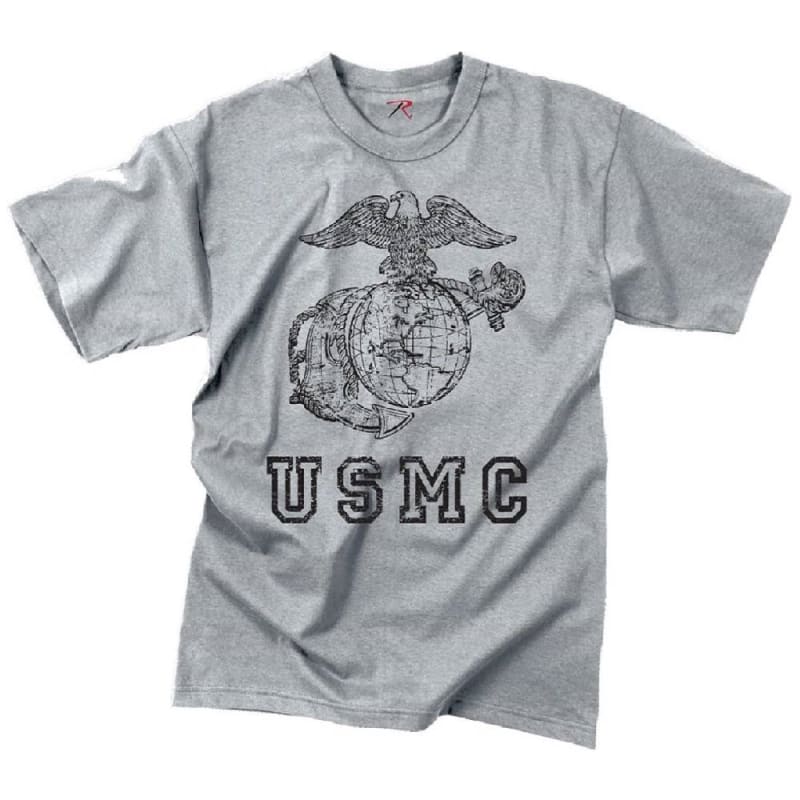 Rothco Grey Vintage Marines T-Shirt - 61343