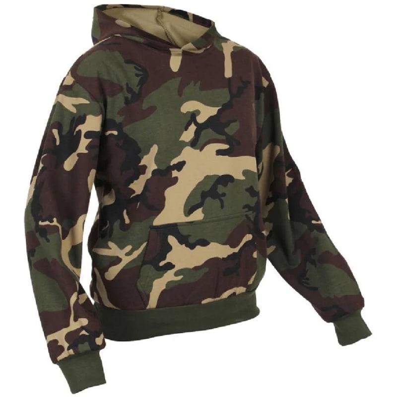 Rothco Kids Woodland Camo Hooded Sweatshirt 6490